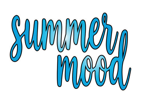 Summer Mood Typography Hand Lettering Vector Collection