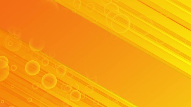 Orange yellow bubble abstract background warm diagonal light strips, transparent circles, and bright cheerful gradient. summer videos, festive promos, kids content, product ads, and colorful overlays.