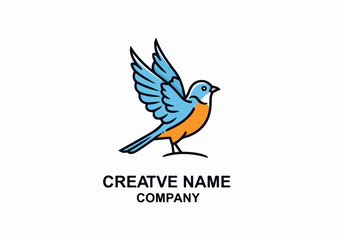 Fototapeta premium Bold bird emblem inspired by freedom and adventure branding