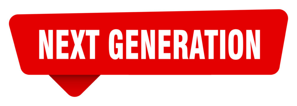 next generation red sticker isolated on transpatent background. next generation sign