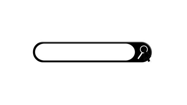 Clean switch control interface visual black rounded slider, empty white center, and simple modern UI look. software promos, app settings videos, choice screens, product demos, animated overlays.