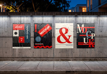 Posters Night Wall Mockup
