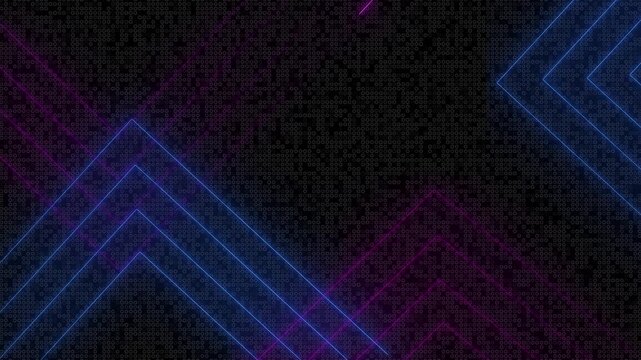 Neon purple arrow texture visual with dotted black pattern, geometric lines, and bold digital style. Perfect for motion backgrounds, promo videos, music visuals, and creative overlays.