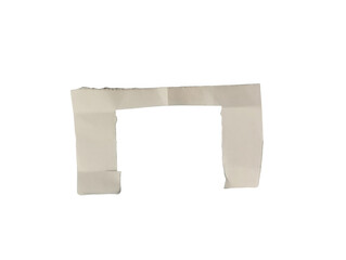 Torn paper strip forming a u shape frame © MstRasheda