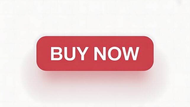 Red buy now button for web and mobile design