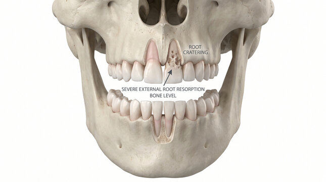Severe External Root Resorption and Cratering in Upper Jaw Incisor