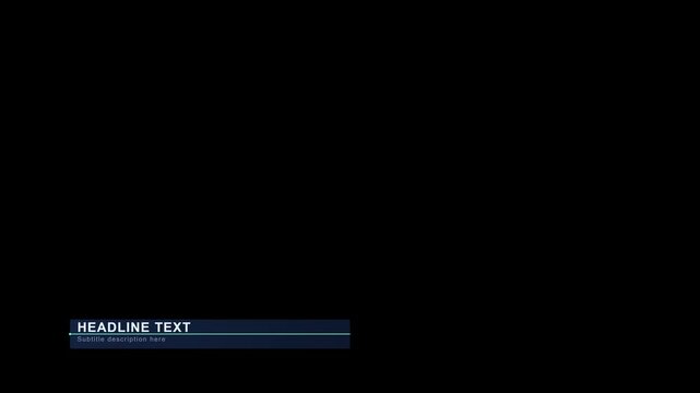 Modern Blue Lower Third Animation for News or Corporate Video