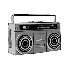 Radio boom box retro  © Aneka