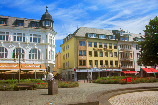 Koblenz, Germany. Koblenz Plaza which is surrounded by impressive historic town houses, all of which have been beautifully restored. It was once a busy market square