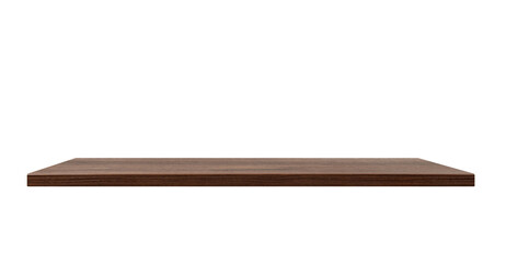 One wooden shelf on transparent background, png © New Africa