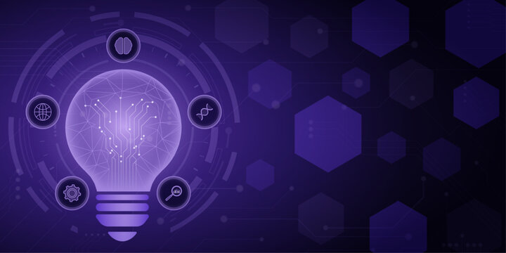 AI security. Secure artificial intelligence. Holographic platform with glowing rays forming shield with microchip. AI-powered cybersecurity, data protection, secure networks. 