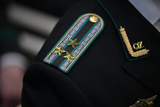 shoulder boards, military, general, lieutenant, military service, security service, police, security, Agency of the Republic of Kazakhstan for Financial Monitoring, agent, military job, special forces
