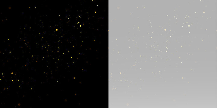 golden glitter texture filled with floating dust particles and sparkling gold specks