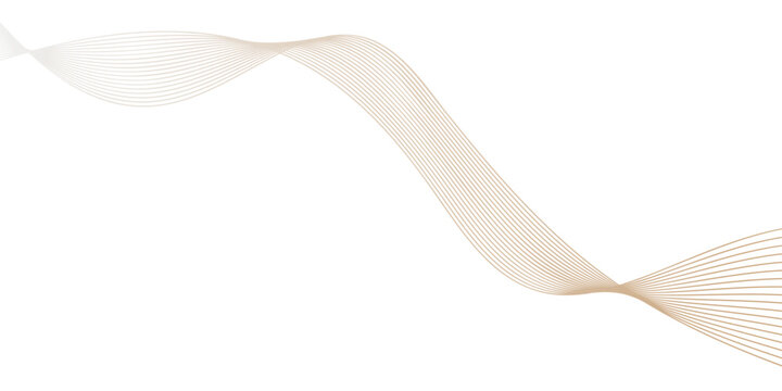 elegant beige wave line flowing smoothly, representing a modern abstract background or design element.