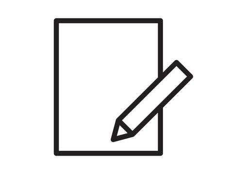 書類と筆記具のアイコン