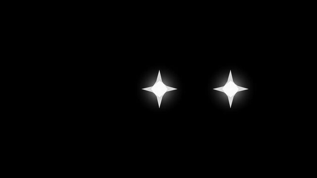 Animated white sparkles moving across dark and green backgrounds for creative video editing.