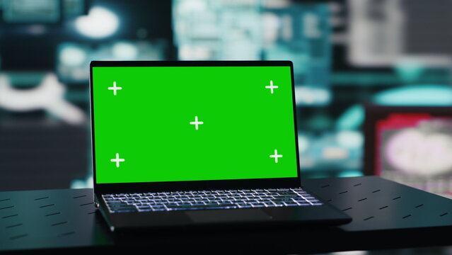 Laptop copy space illustrates cybercrime operations as hackers exploit malware and encryption weaknesses to gain system access, highlighting virtual threats and digital defense risks.