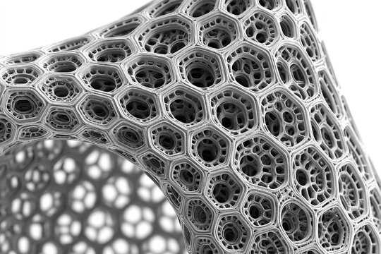Microscopic Honeycomb Structure Close-Up