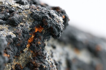 Fototapeta premium Rustic Lichen-Covered Rock Face