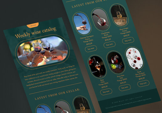 green and orange fancy shop e-mail marketing