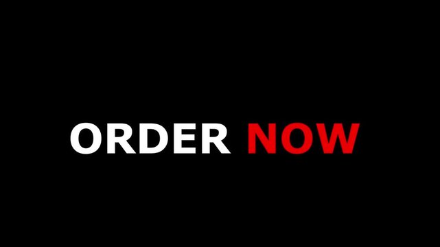 Special Discount and Order Now Text Animation for Sales Promotion