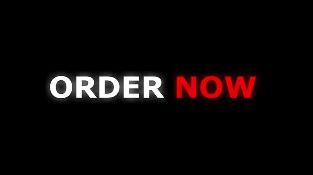 Special Discount and Order Now Text Animation for Sales Promotion