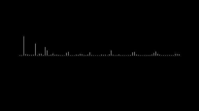 4k high-tech audio frequency graph reacting vividly against a dark motion background, designed for modern techno music clips and sleek multimedia visuals