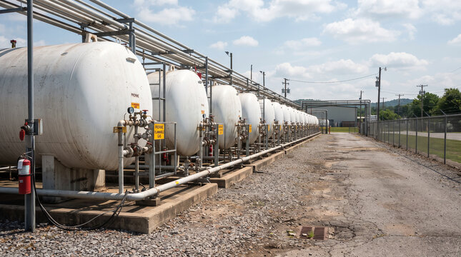 oil tanks in the factory