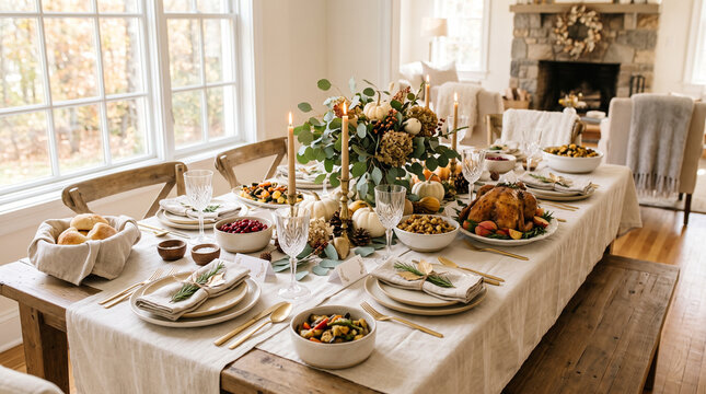 christmas table setting