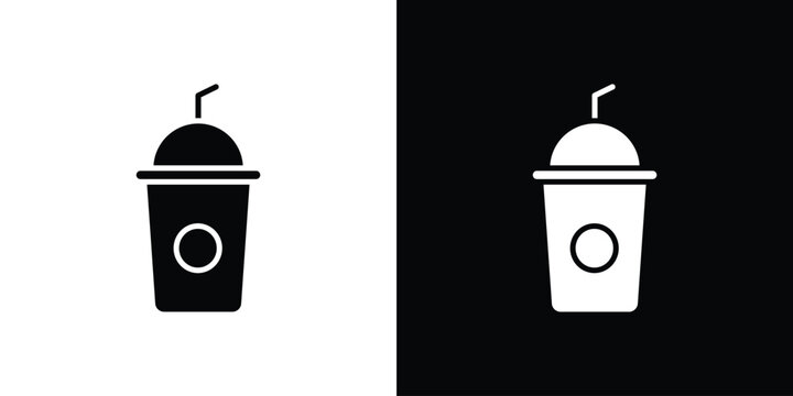 Milk shake icon minimal artwork collection