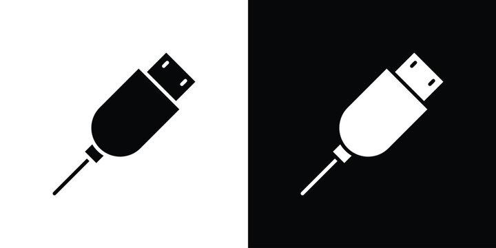 USB cable icon minimal artwork collection