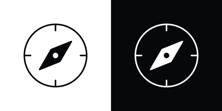Compass icon thin pictogram series