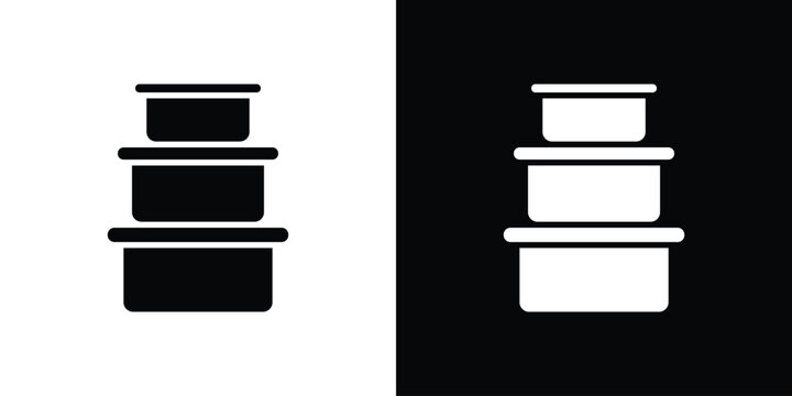 Food Container icon thin pictogram series