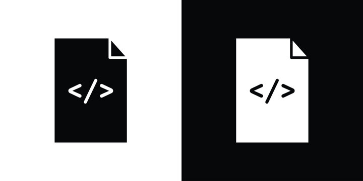 HTML script icon thin pictogram series
