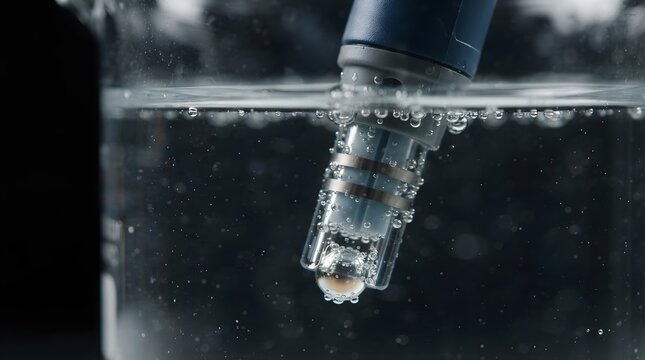 pH probe in water beaker promotion sound control remarkable process design safe optimization