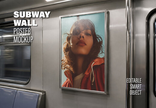 Subway Wall Poster Mockup