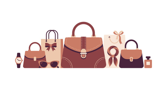 Fashion Accessories and Luxury Handbags Set