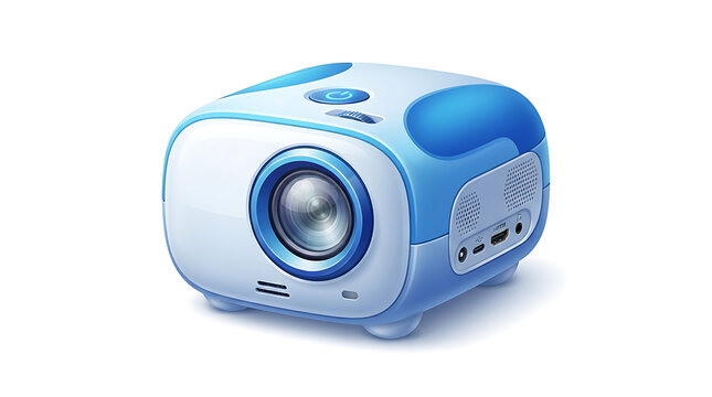 Compact portable projector illustration