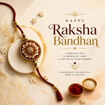 Raksha bandhan celebration with traditional bracelet