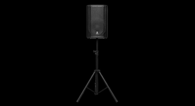 Studio speaker on tripod stand