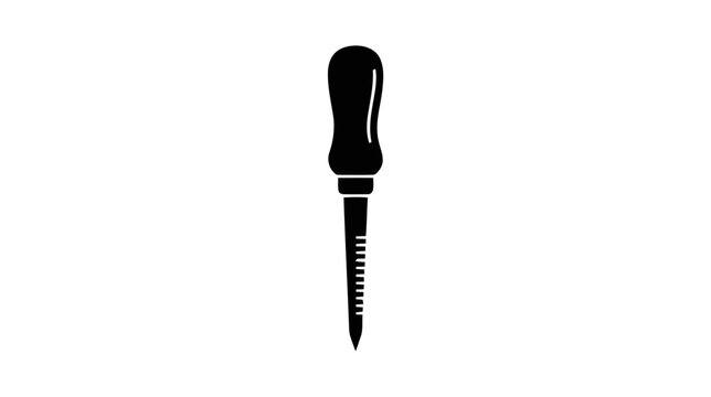 Vector illustration of tapered reamer tool icon on a transparent background