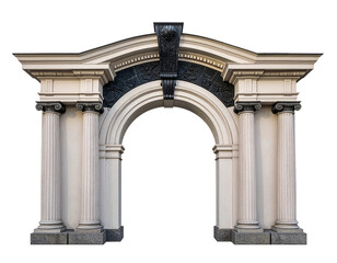 Obraz premium Classical Ornate Archway with Corinthian Columns and Decorative Elements
