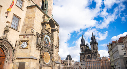 Fototapeta premium Prague Astronomical Clock and Tyn Church
