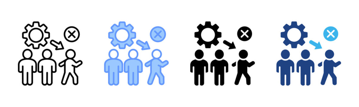 Redundancy icon set multiple style collection