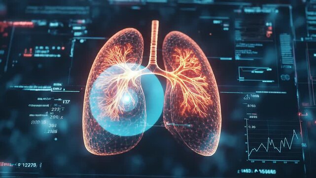 Holographic 3D Lungs with Medical Data Interface