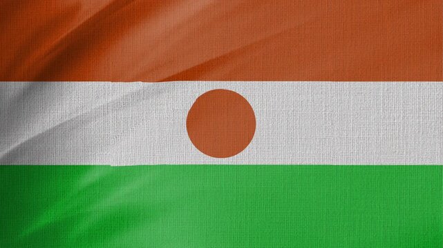Niger Flag Animation With Fabric Texture
