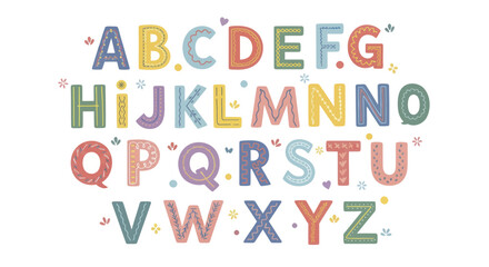 Colorful Alphabet Letters A to Z for Education and Learning. © Niat