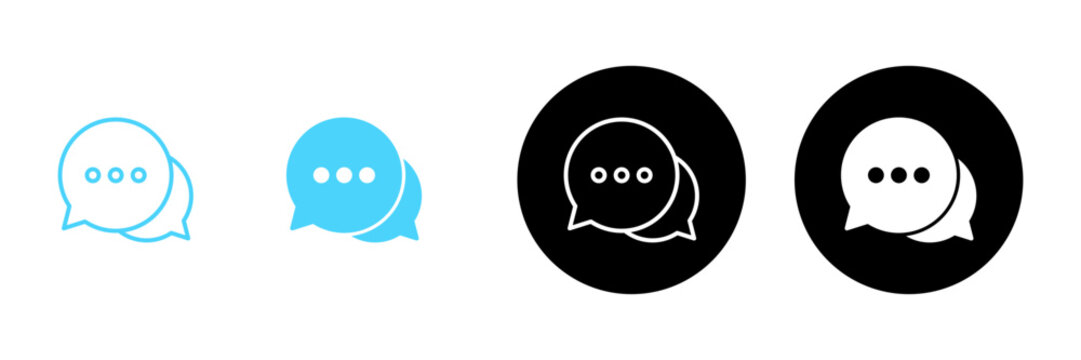 Chat icon vector. speech bubble sign and symbol. comment icon. message