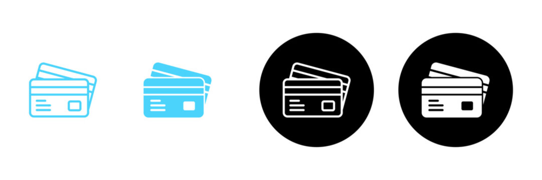 Credit card icon vector. Credit card payment sign and symbol
