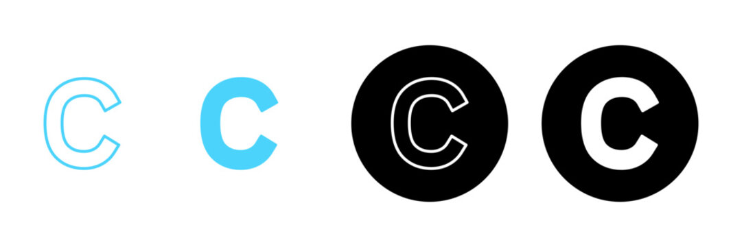 Copyright icon vector. copyright sign and symbol